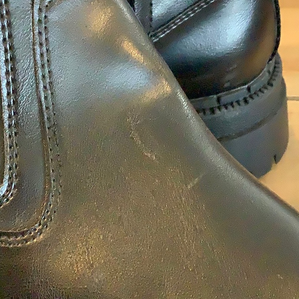 NWOT ZARA Women’s Faux Leather Black Platform Whimsigoth Emo Ankle Boots 38 - Picture 12 of 12
